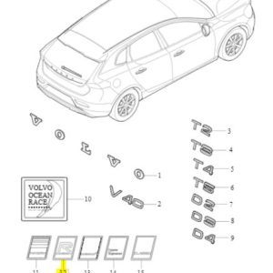 Emblemat R-Design na tylną klapę Volvo 31440410 - obrazek 2