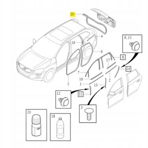 Uszczelka klapy bagażnika Volvo XC60(-17) 31385948 - obrazek 2