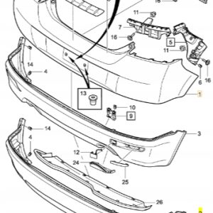 Spojler zderzaka tylnego Volvo C30 2007-2010 - obrazek 2
