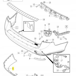 Spojler zderzaka tylnego Volvo V50 30763009 - obrazek 2