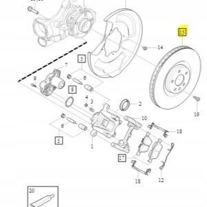 Tarcza hamulcowa tylna Volvo S60 V60 XC60 S90 V90 - obrazek 2