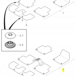 Dywaniki gumowe czarne Volvo XC90 32357518 Plug-in hybrid/Twin Engine - obrazek 2