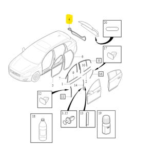 Listwa uszczelniająca klapę bagażnika Volvo V60 31218449 - obrazek 2