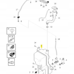 Zbiornik płynu spryskiwaczy Volvo XC40 30747258 - obrazek 2
