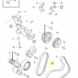 Pasek klinowy Volvo OE S60 S80 V60 V70 XC60 XC70 - obrazek 2