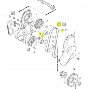 Zestaw paska rozrządu Volvo D5204 D5244 - obrazek 4
