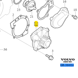 Zestaw rozrządu pompa płynu chłodzącego Volvo - obrazek 2