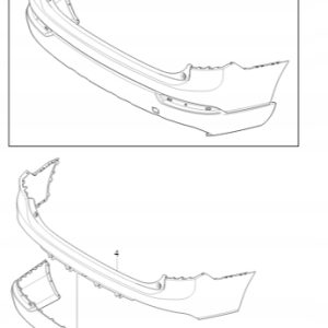Spojler dolny zderzaka tylnego Volvo XC90 39833034 - obrazek 2