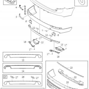 Spojler zderzaka tylnego Volvo XC90 39837543 - obrazek 2