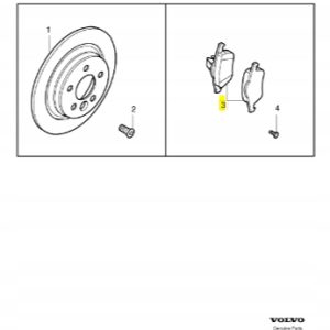 Klocki hamulcowe tył Volvo S80 V70 XC70 30794553 - obrazek 2