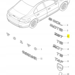 Emblemat '2.5T' na tylną klapę Volvo 9157133 - obrazek 2