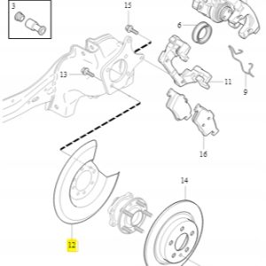 Osłona tarczy hamulcowej tylnej Volvo V40 V40CC - obrazek 2