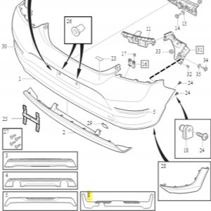 Spojler dolny zderzaka Volvo C30 R-Design 31290499 - obrazek 2