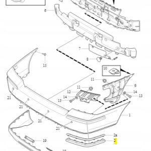 Lewa tylna listwa zdarzaka Volvo 39992339 - obrazek 2