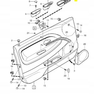Klamka drzwi przednich lewych Volvo S40 V40 - obrazek 2