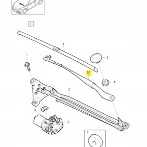 Ramię lewej wycieraczki Volvo C30 C70 S40 V50 - obrazek 2