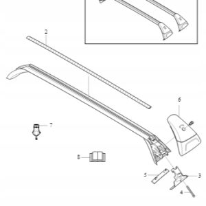 Bagażnik dachowy bazowy Volvo S60 S60CC 31454710 - obrazek 3