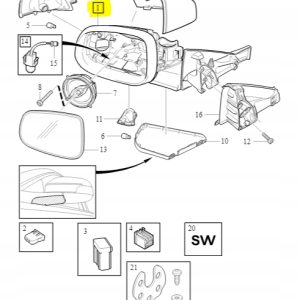 Lusterko zewnetrzne lewe Volvo S80, V70 31297849 - obrazek 5