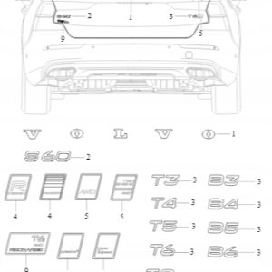Emblemat Polestar na tylną klapę Volvo 32259642 - obrazek 3