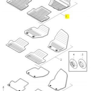 Dywaniki gumowe czarne Volvo XC60 (09-17) oryginalne - obrazek 2