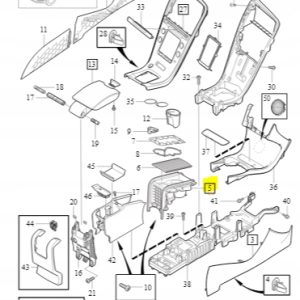 Schowek środkowy Volvo XC60, V60, S60 39817732 - obrazek 3