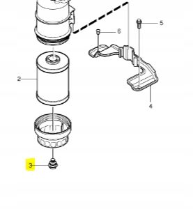 Korek spustowy Filtra paliwa 30769018 - obrazek 2