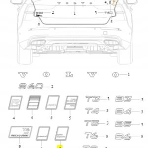 Emblemat Polestar na tylną klapę Volvo 32207386 - obrazek 2