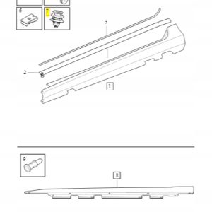 Spinka listwy progowej Volvo OE 30640643 - obrazek 2