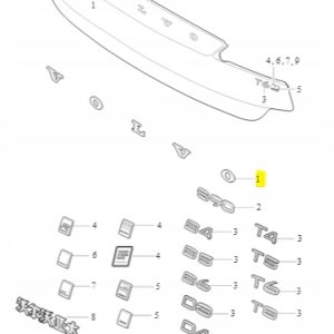 Emblemat logo tylna klapa Volvo 30747797 - obrazek 2