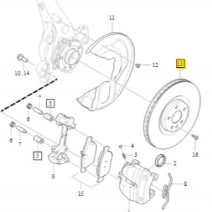 Tarcza Hamulcowa 16'' przód Volvo S90 V90 S60 V60 - obrazek 2