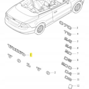 Emblemat logo Volvo na tylną klapę 30661222 - obrazek 2