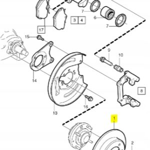 Tarcza hamulcowa 15'' tył Volvo S40 V40 - obrazek 3