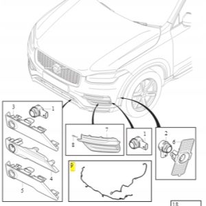 Wiązka czujników parkowania przód Volvo XC90 - obrazek 2