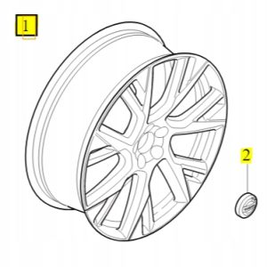 Kompletne koła 21'' letnie Volvo V90CC 32207244 - obrazek 2