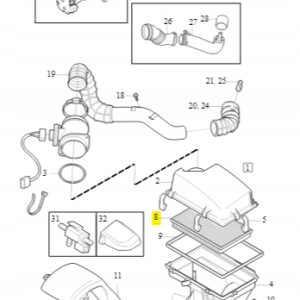 Wkład filtra powietrza Volvo 30636833 - obrazek 2