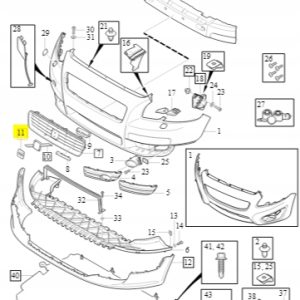 Emblemat logo grilla Volvo OE 30655104 - obrazek 2