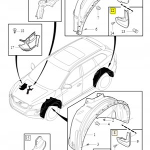 Chlapacze tylne Volvo XC60 (14-17) - obrazek 3