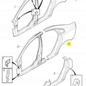 Błotnik tylny prawy Volvo S40 8678851 - obrazek 2