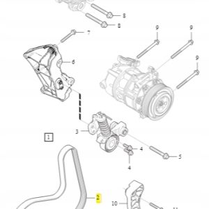 Pasek klinowy wielorowkowy Volvo 31316095 - obrazek 2