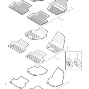 Dywaniki tekstylne Volvo czarne XC60 39800562 - obrazek 3