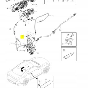 Osłona lewego zamka drzwi Volvo 32149842 - obrazek 2