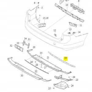 Listwa ochronna zderzaka Volvo V90 - obrazek 3