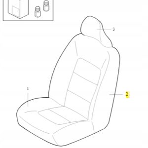 Tapicerka fotela przedniego Volvo S60/V60 39810028 - obrazek 3