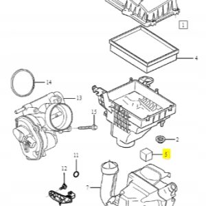 Wkład filtr powietrza/rezonatora VolvoC30 S40 V50 - obrazek 2