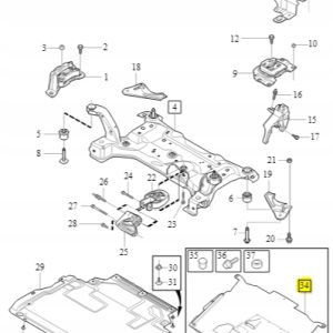 Płyta zabezpieczająca pod silnikiem Volvo V40 - obrazek 2