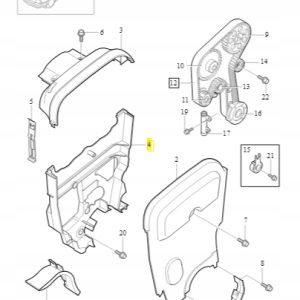 Osłona paska rozrządu Volvo S80 9454719 - obrazek 2