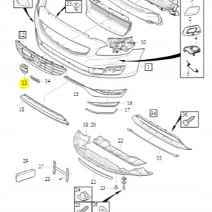 Emblemat logo grilla Volvo OE - obrazek 2