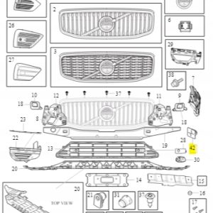 Mocowanie emblematu grill Polestar Volvo 32282800 - obrazek 4