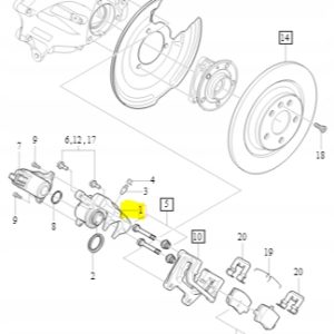 Zacisk hamulcowy prawy tył Volvo XC40 - obrazek 2