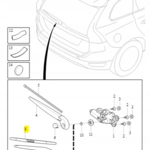 Pióro tylnej wycieraczki Volvo 31333449 XC60 XC90 - obrazek 2